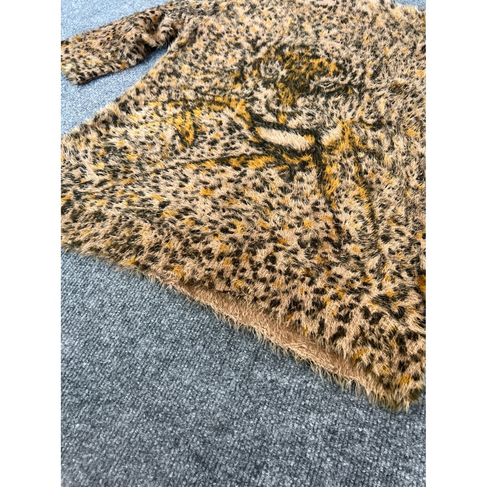 Animal Print Tiger Face Fuzzy Knit Tunic Top Lauren Michelle XL - Picture 8 of 8
